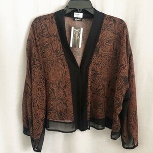 Kavita Silk Kimono Short Jacket Wearable Art NWT One Size or XL